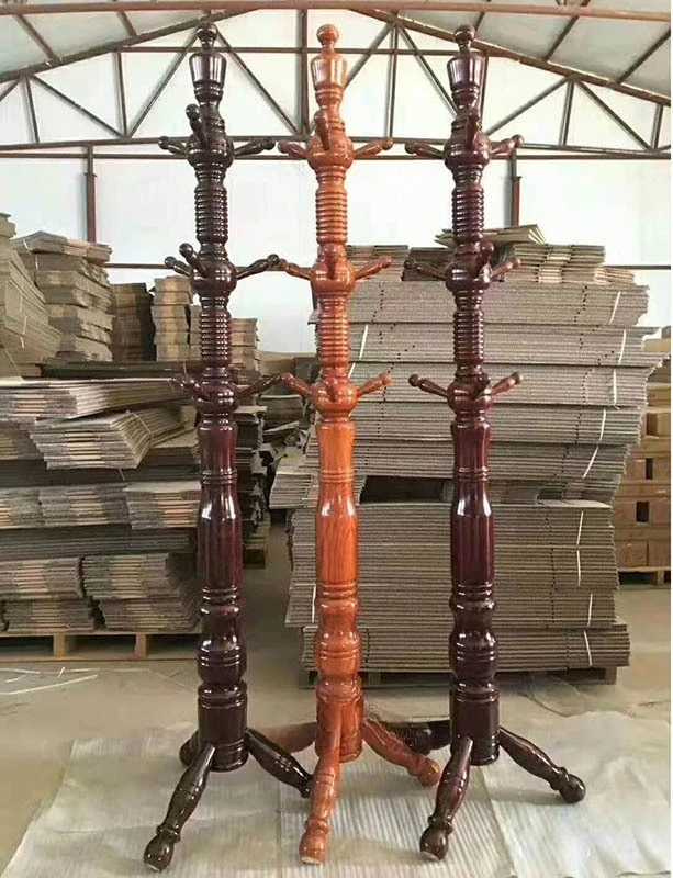 

Solid wood coat rack Floor hanger European style bedroom assembly Living room hanger Simple mobile