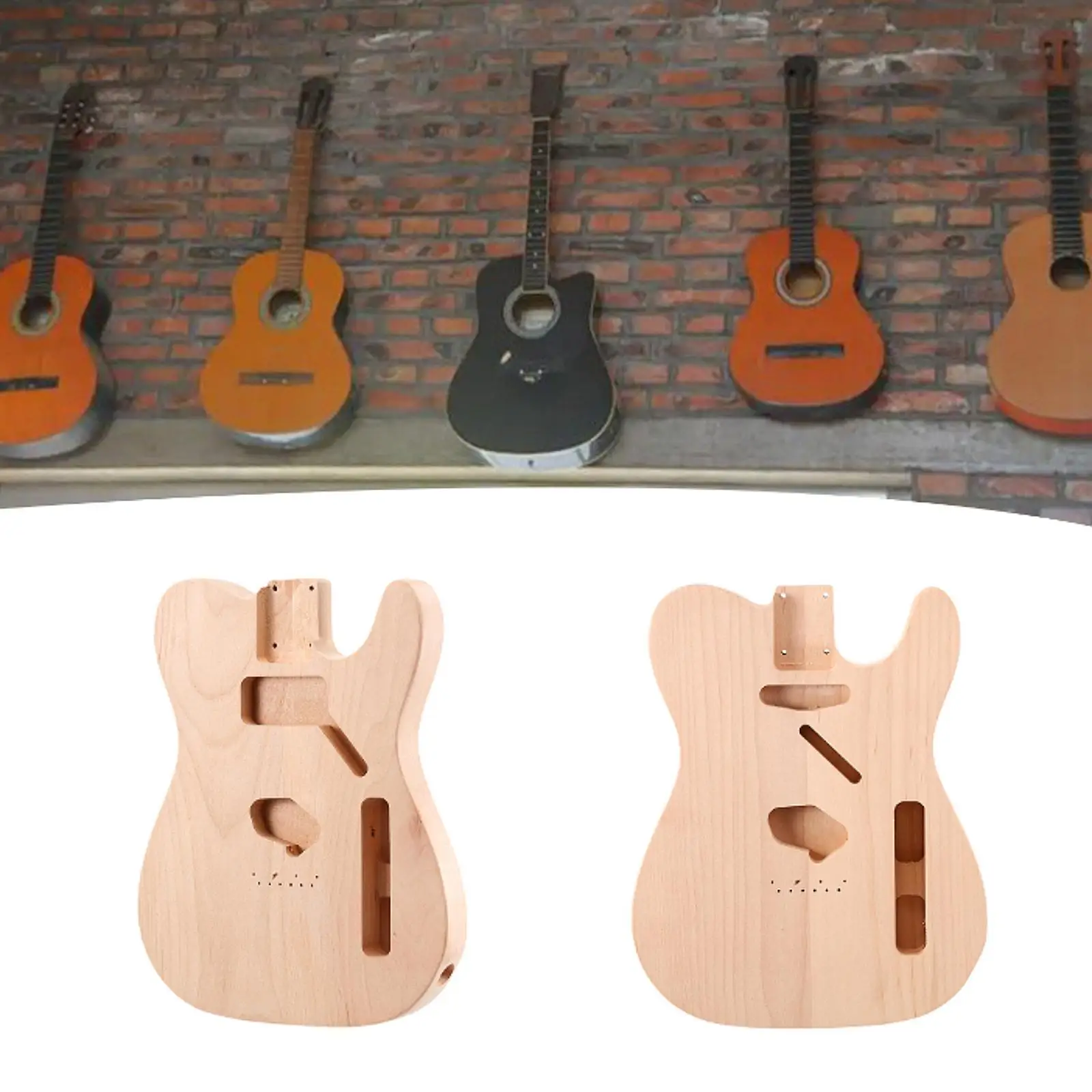 

Unfinished Electric Guitar Body Easy to Paint Professional Electric Guitar Barrel for Handcraft Projects Modification Guitarists