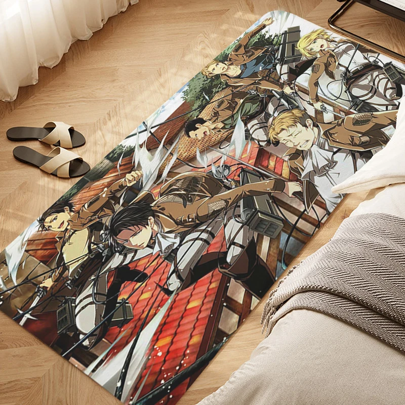 Bedroom Rug Attack on Titan Waterproof Bathroom Mat Corridor Kitchen Hallway Living Room Carpet Custom Doormat Entrance Door