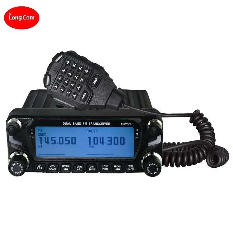 

2025 Portable Long Range Land Radio VHF UHF FM Mulit Band Ham Mobile Radio Transceiver With Large Dot Matrix LCD Display