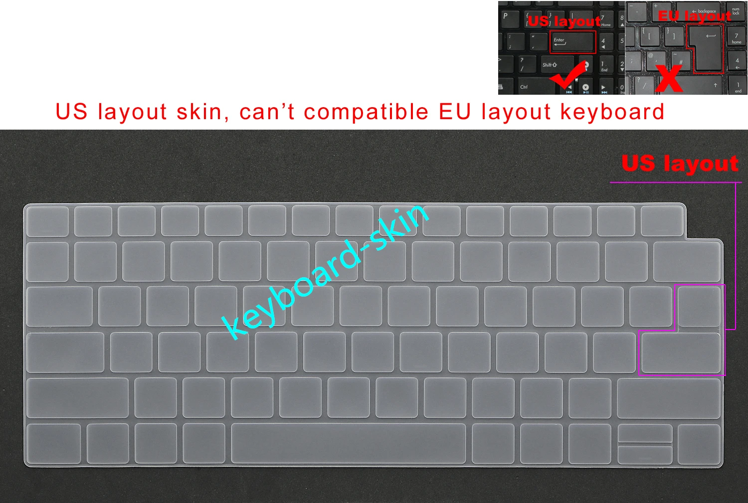 US Keyboard Protector Skin Cover For Dell Pro 14 Plus PB14250 PB14255 P199G PC14250 PC14255 P193G MC14250 MC14255 P196G laptop
