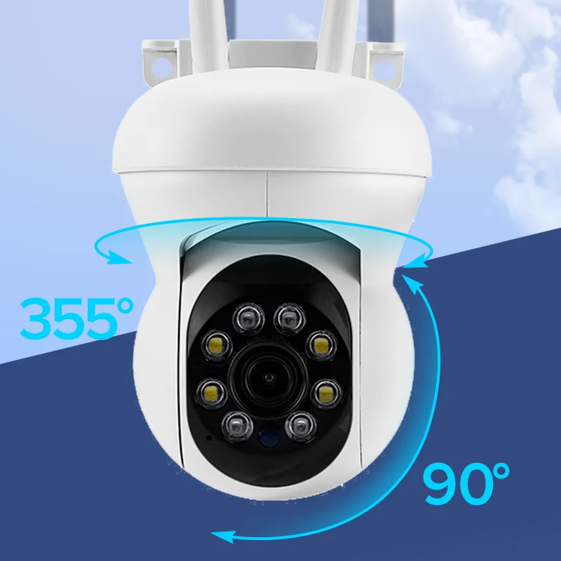 Caméra vidéo sans fil à suivi numérique automatique, caméscopes de surveillance de sécurité 5G, WiFi intelligent, caméra IP couleur, enregistreur de moniteur