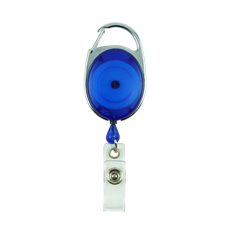 Retractable Oval Shape Badge Reel for Pass Work Card Name Bus Card Sleeve Keychain Lanyard Extensible Card Clips Reels