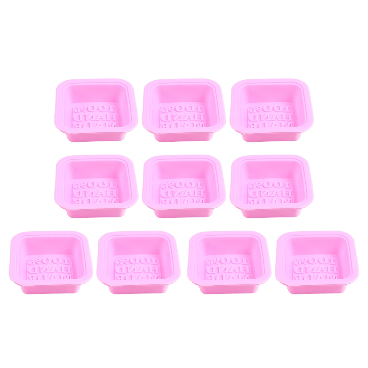 

10 Pcs Soap Mold Silicone Handmade Bath Geometric Mini Craft Reusable Flexible Non Stick Cake Chocolate