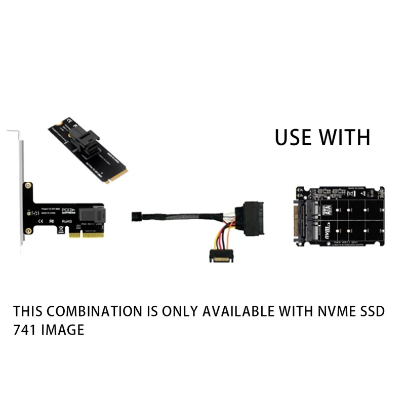 M.2 SSD To U.2 Adapter 2In1 M.2 Nvme And SATA-Bus NGFF SSD To PCI-E U.2 SFF-8639 Adapter Pcie M2 Converter