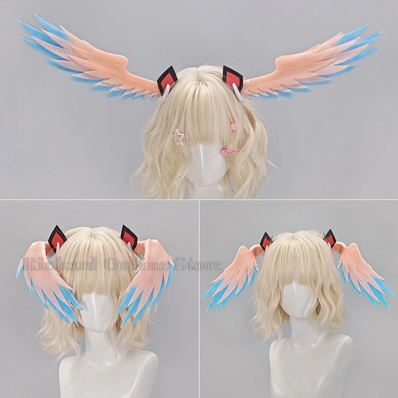 Genshin Impact Linnea Anime Cosplay Hair Decor Wig Accessories Women Game Handmade Halloween Light Wing Handmade decor view 4
