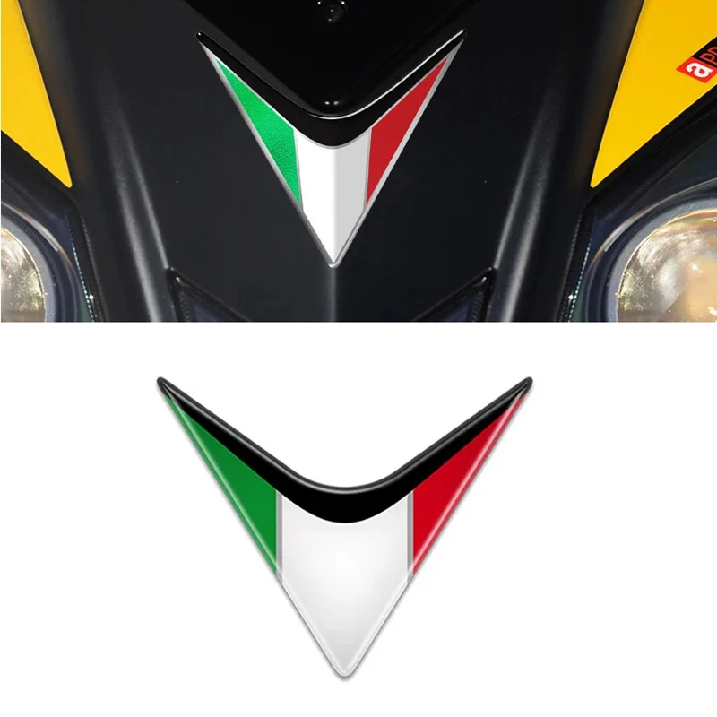 FOR DUCATI VESPA GTS GTV RA LX Sprint Flag Sticker Motorcycle Waterproof Glue Drop Tri Color Flag of Italy Decorative Decal