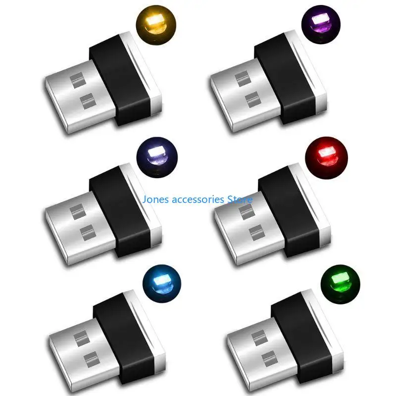 

W8KD USB светодиодные ночные огни салона автомобиля атмосферная лампа автоматическое украшение окружающего света