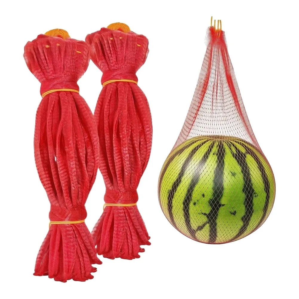 Watermelon Mesh Produce Bags 100 Pack with Drawstring for For garden Tasks Fruits Vegetables Nuts and Seafood Storage