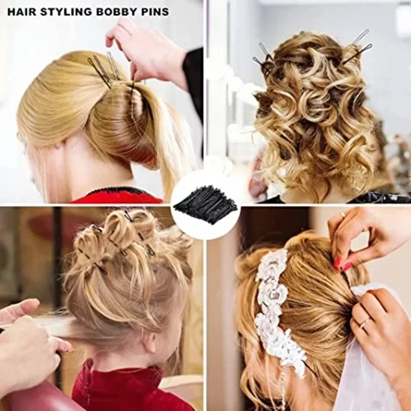 50/100pcs Simple Black Hair Clips for Girls Bobby Pins Invisible Wave Curly Bride Disposable Hair Pin Korean Hair Accessories