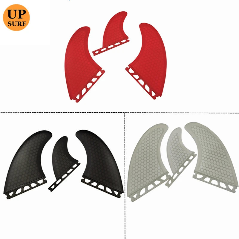 

New SurfBoard UPSURF Single Tabs Fin T1 Size Fiberglass Honeycomb Surf Fins 3pcs per set High Quality Paddle Board Accessories