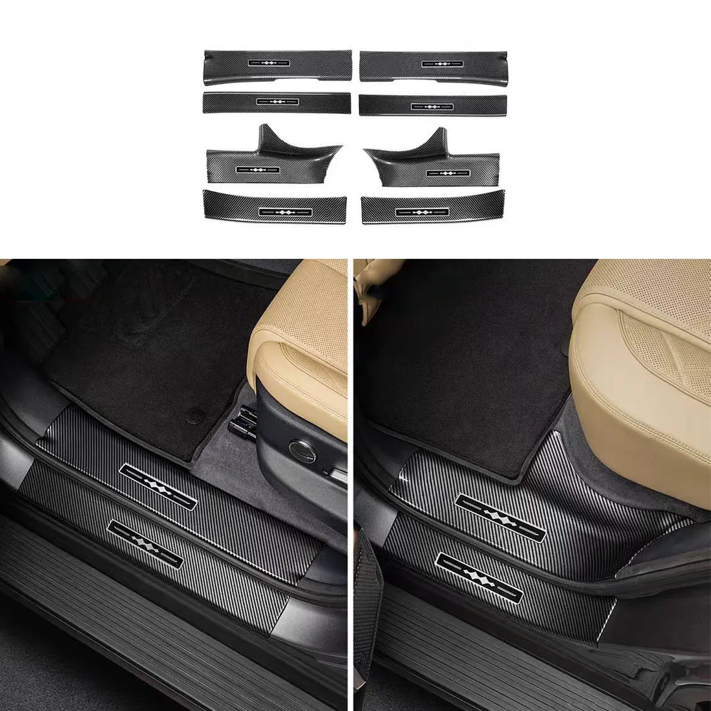 

Подходит для BYD Formula Leopard 5 2024 2025, задняя защита порога, защитная наклейка на педаль, аксессуары для интерьера из углеродного волокна