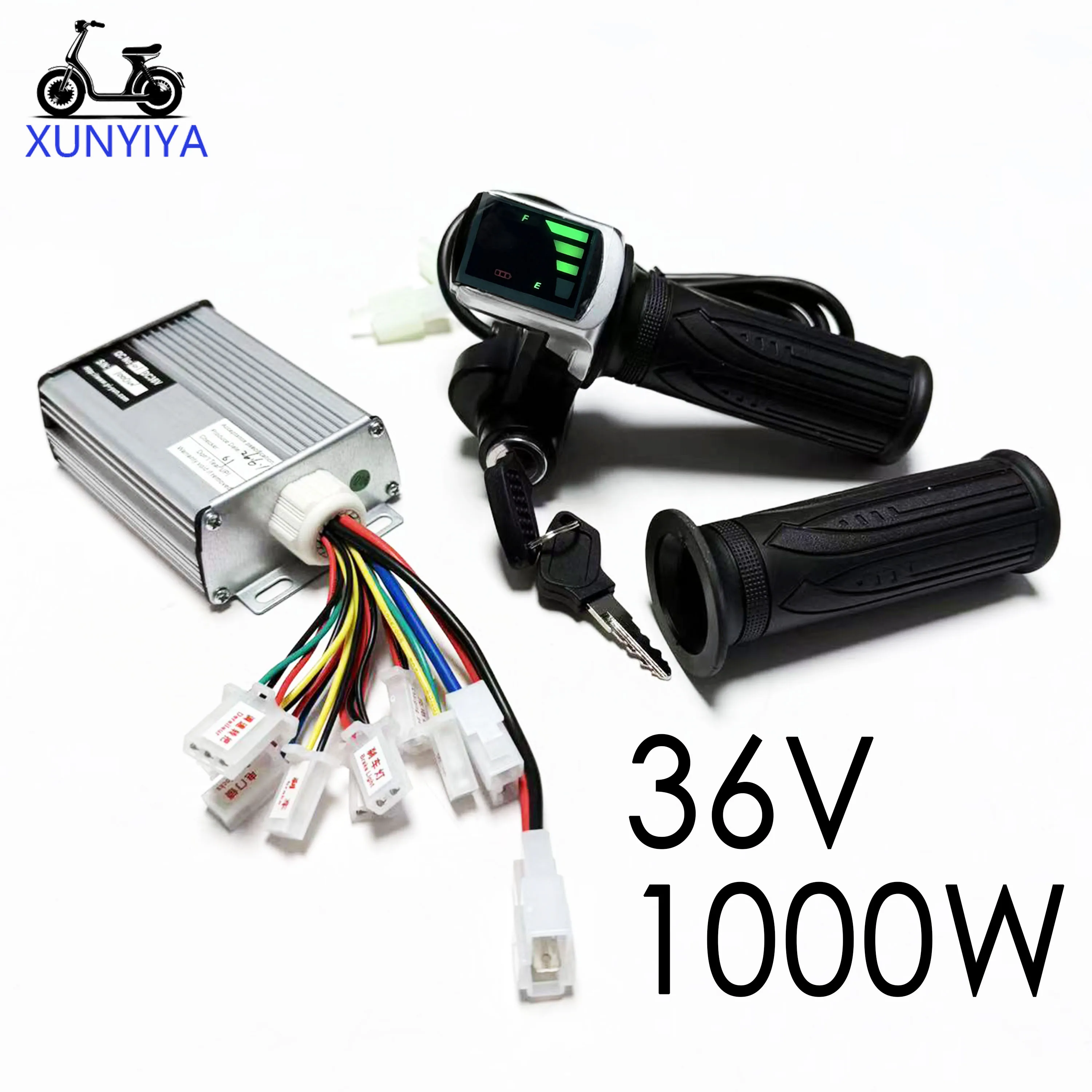 36V 1000W Brushed DC Motor Speed Controller with Lock Handlebar LED Display Speed Rotary Battery Capacity for Electric Scooter