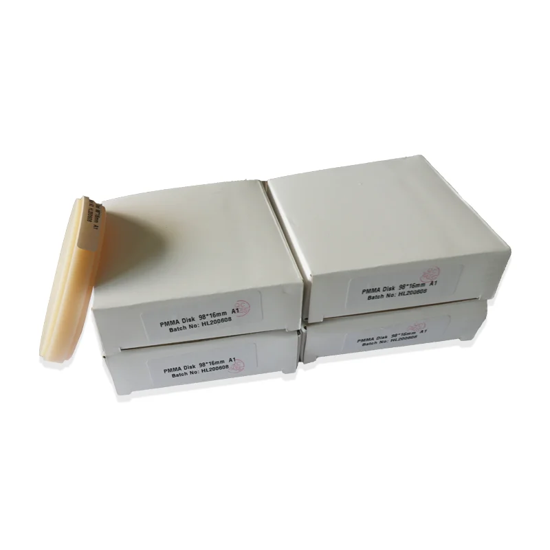 CAMDENT-Dentadura em branco de resina monocamada, coroas e pontes temporárias dentárias, CAD CAM, bloco de PMMA, material do disco, 98mm, 20mm