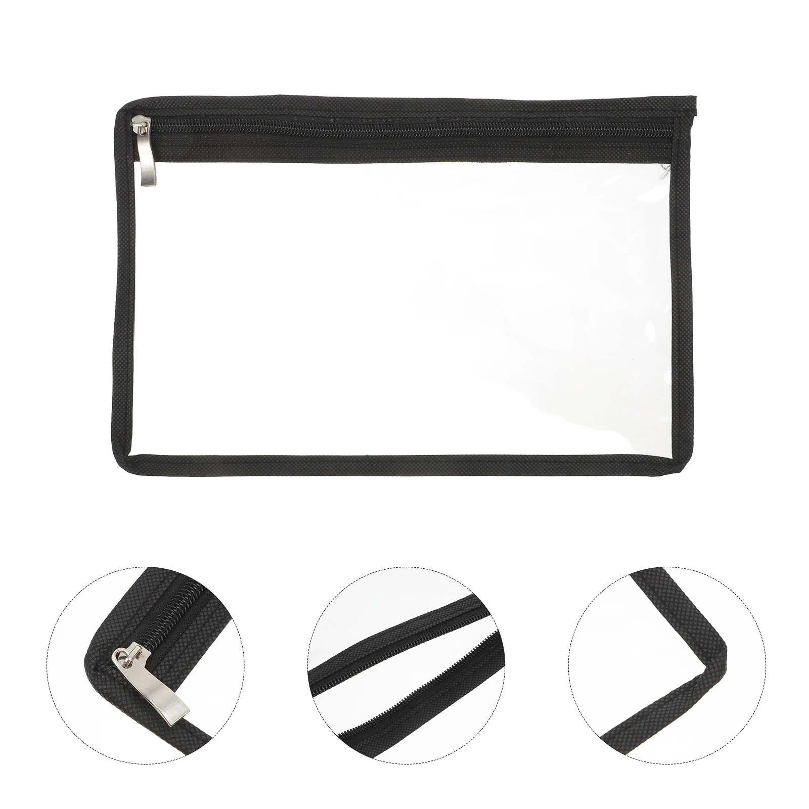 

8pcs Clear Zipper Pouches Transparent Storage Bags Waterproof Office Supplies Document Makeup Travel Organizer