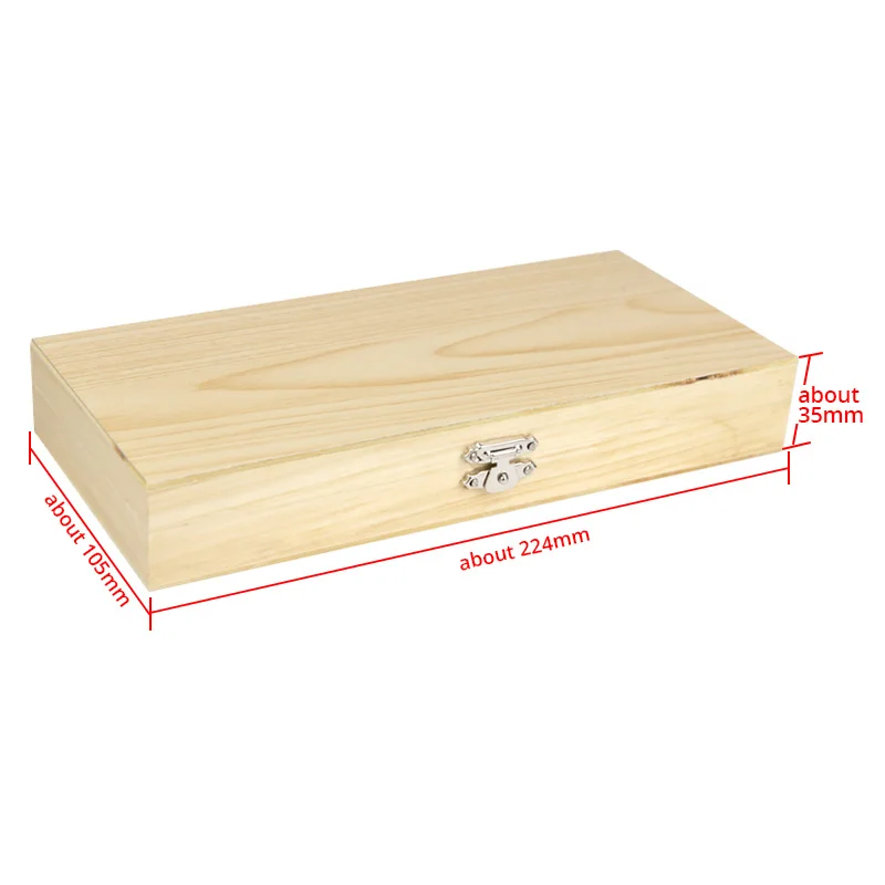 2pcs Wooden Microscope Slides Box Biological Pathological Slides Storage Box Portable Rectangle Holder Case