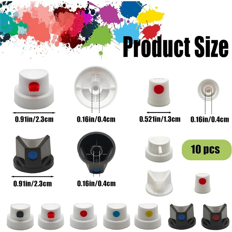 

HLZS-10 PACK Spray-Can Nozzle For Male Cans Bottle Nozzle Replacement For DIY Paint-Art Street Art And Home Improvement