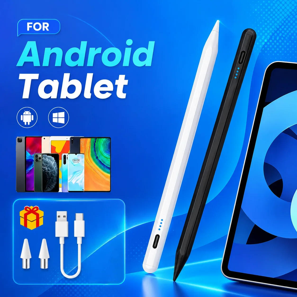 Touch Pen for Android Tablet Compatible for Samsung Galaxy Tab Xiaomi Pad 7 6 Huawei Universal Stylus Pen No Bluetooth Stylus