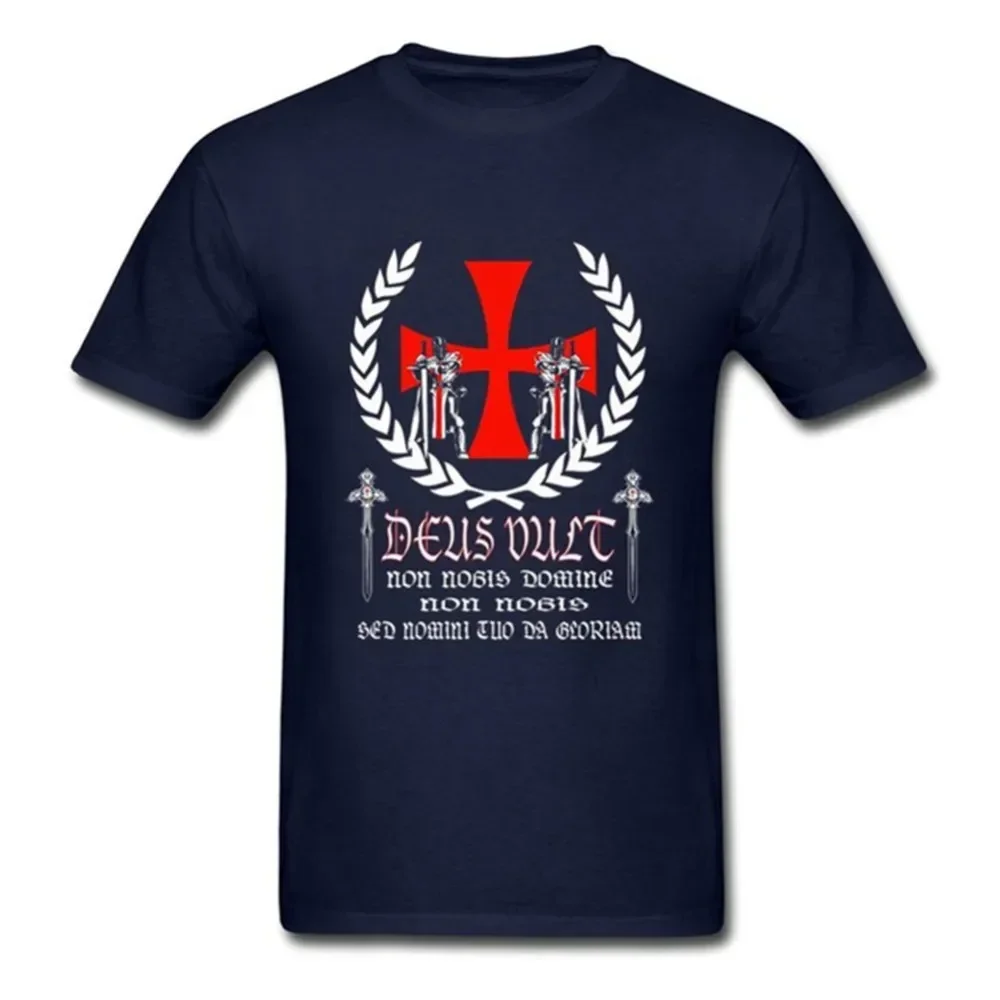 100% Cotton O-Neck Summer Short Sleeve Casual Mens T-shirt  Knights Templar  Symbol Cross T-Shirt Size S-5XL harajuku