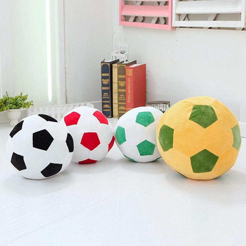 20-50cm simulação de brinquedo de pelúcia de futebol recheado venda quente do brinquedo de pelúcia de futebol simulado bola de boneca para crianças