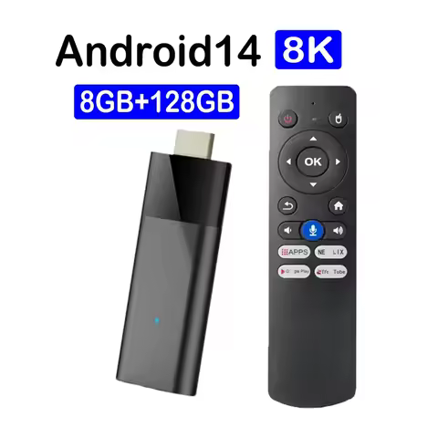 YOZHIXU TV Stick Q12 Android 14 Allwinner H313 Google Assistant Bluetooth 5.4 8K Video 8GB 128GB Media Player Fast Smart TV Box