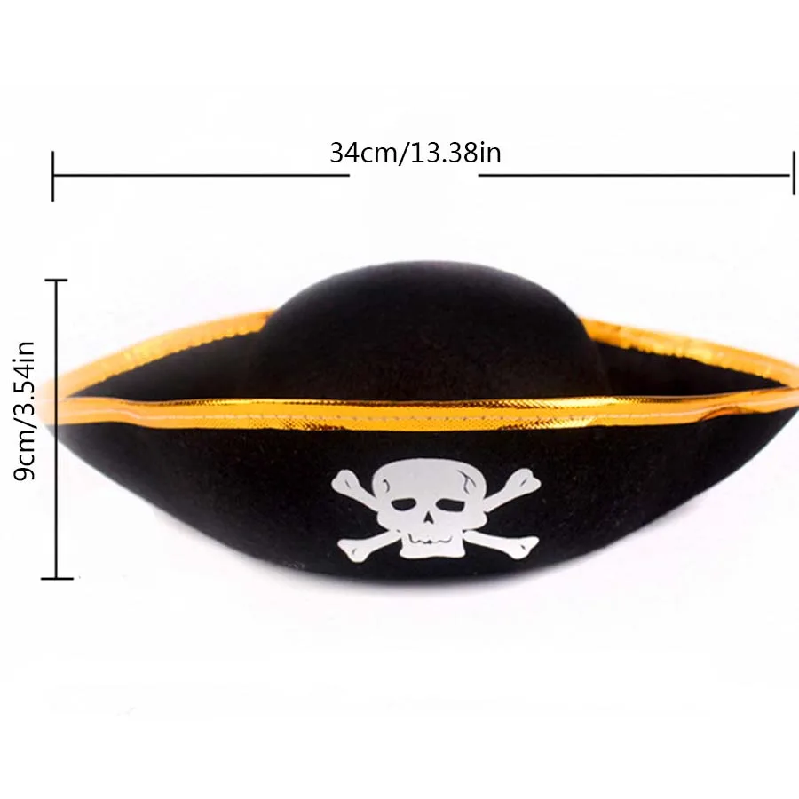 هالوين القراصنة قبعة قبعة الديكور الاطفال الكبار هالوين حفلة تنكرية الكابتن تأثيري حلي الدعائم القراصنة موضوع حفلة عيد ميلاد #5