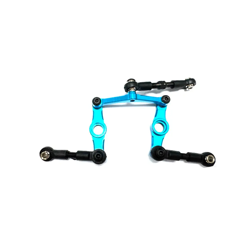 

Aluminum Steering Set Steering&Rods Set for Tamiya 1/10 TT01 -Blue