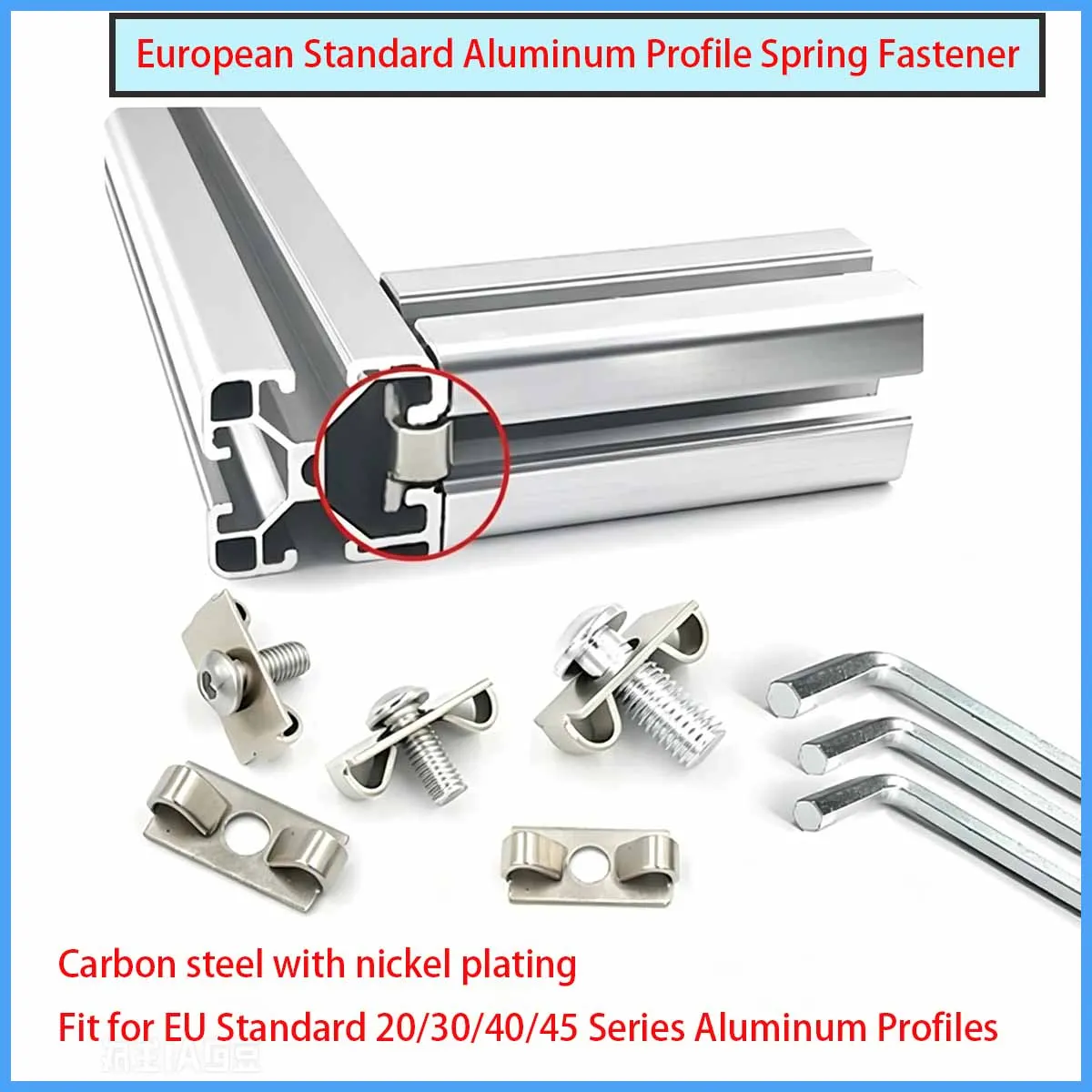 20/50PCS EU Aluminum profile Elastic Fastener 2020 3030 4040 4545 Butterfly Fastener Built-in Connector Frame Assembly M6 M8 M12