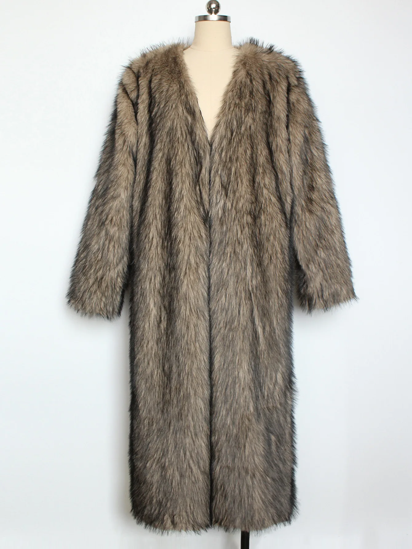 เสื้อแจ็คเก็ตขนเฟอร์เทียมหนานุ่ม ปี 2026 สำหรับผู้หญิง คาร์ดิแกน แขนยาว คอวี เสื้อโค้ทยาว ตัดต่อทรงหลวม สไตล์สตรีทแวร์ สำหรับฤดูใบไม้ร่วงและฤดูหนาว