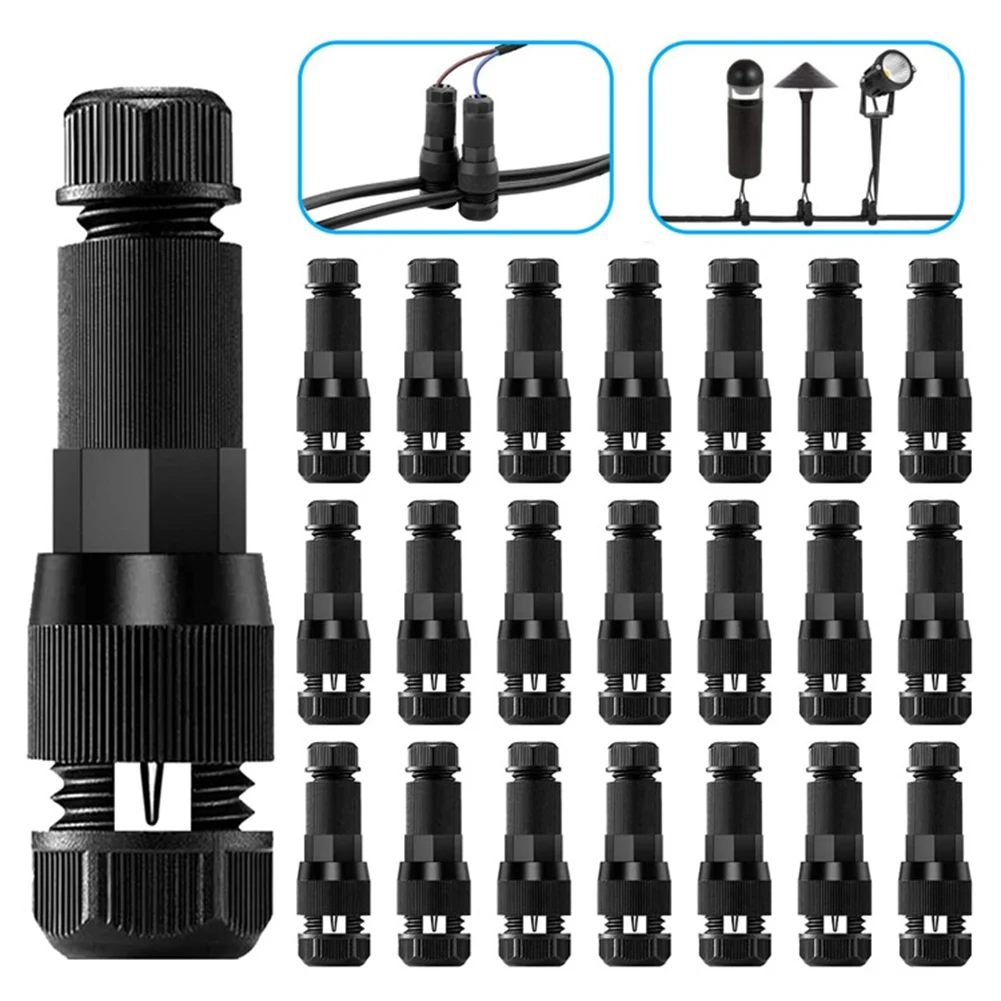 【A21Z】 20pcs Low Voltage Wire Connector Non Stripping Wire for Lawn Lamp