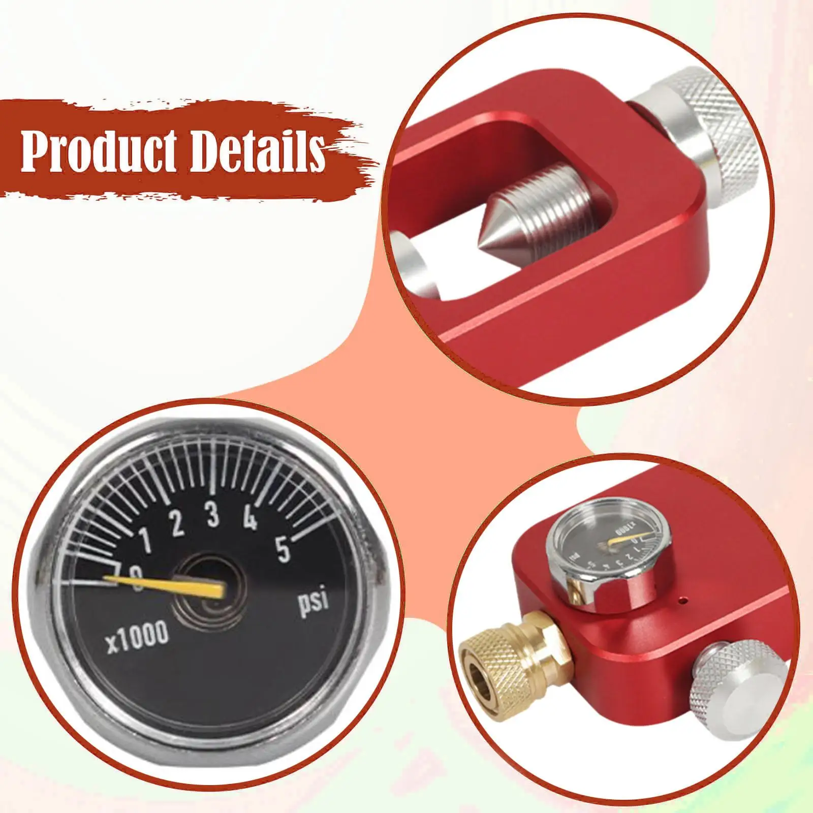 

Scuba Diving Tank Refill Adapter Large to Small Bottle Filler 6061 Aluminum for Diving Equipment Reserve Gas Cylinder