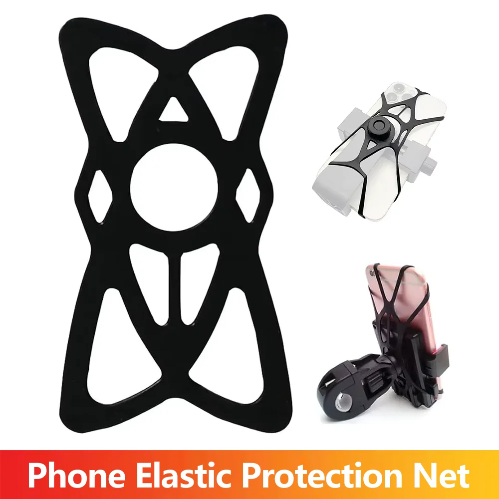 Rede de proteção elástica suporte do telefone móvel tether montagem cinta de borracha faixas de segurança de silicone para iphone samsung mi smartphones