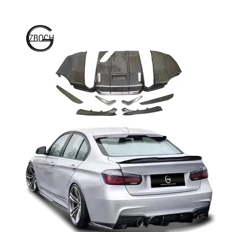 

F30 Carbon Fiber Diffuser for 3 Series F30 F35 320i 328i 335i 340i M Sport Rear Lip M-tech F30 GEEX Style Rear Diffuser