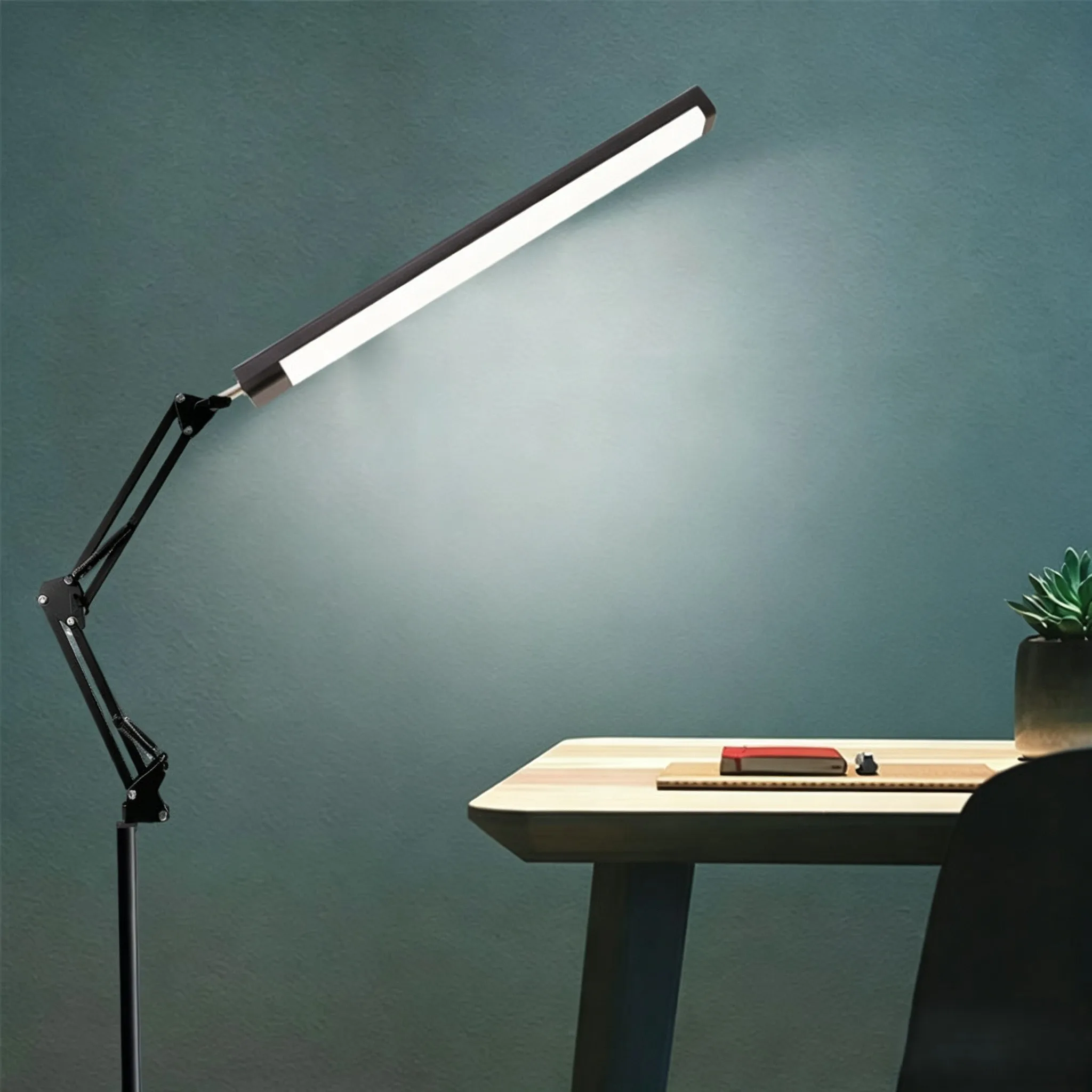LED Floor Lamp, USB Powered Bright Living Room Bedroom Bedside Standing Light, 3-Tier Dimmable Multi-Function Reading Piano Lamp - view 4
