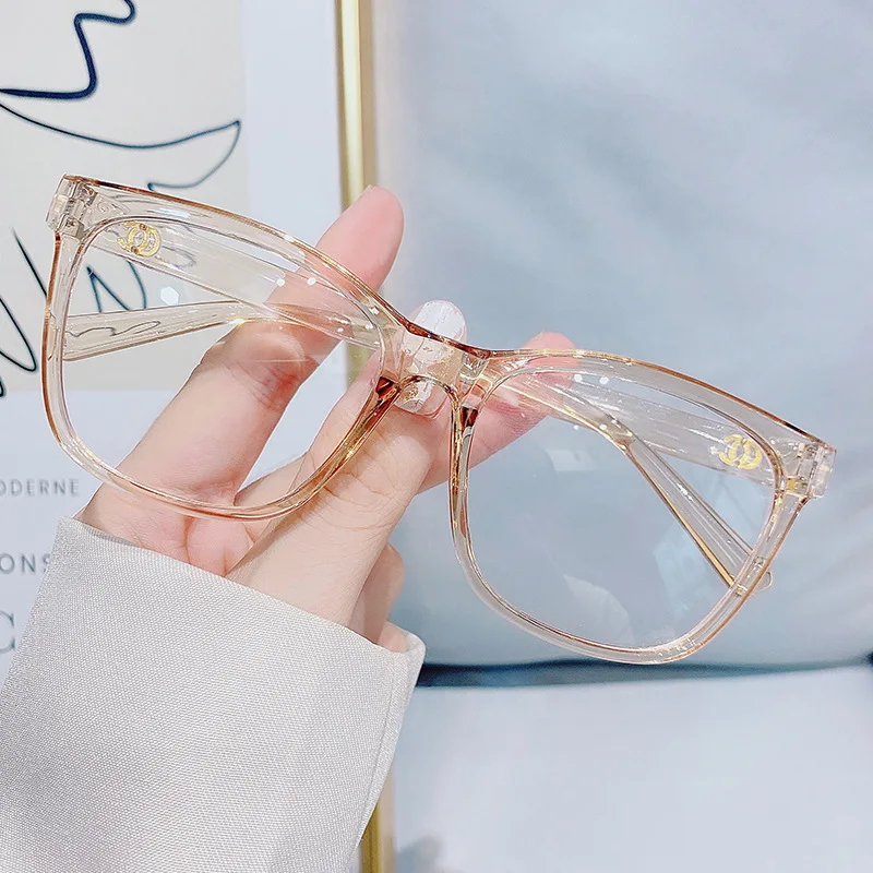 

Women Clear Myopia Glasses Anti Blue Light Square Computer Glasses Female Fashion Candy Oversized Nearsighted Eyewear 0 To -600