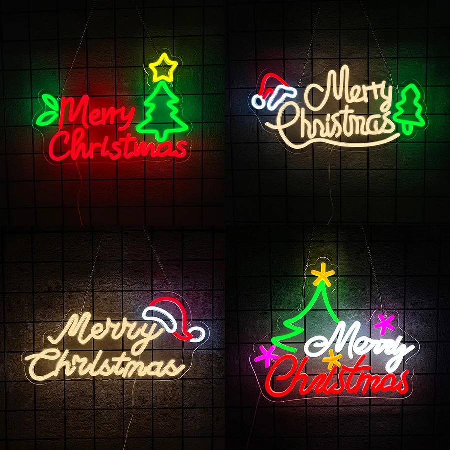 Christmas Series Neon Sign For Wall Decor,Led Neon Light For Christmas Party,New Year, Wedding Decor,Birthday Party Decorations