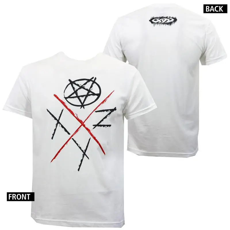 

Authentic XYZ CLOTHING Pentagon Logo White Skate T Shirt S XL NEW