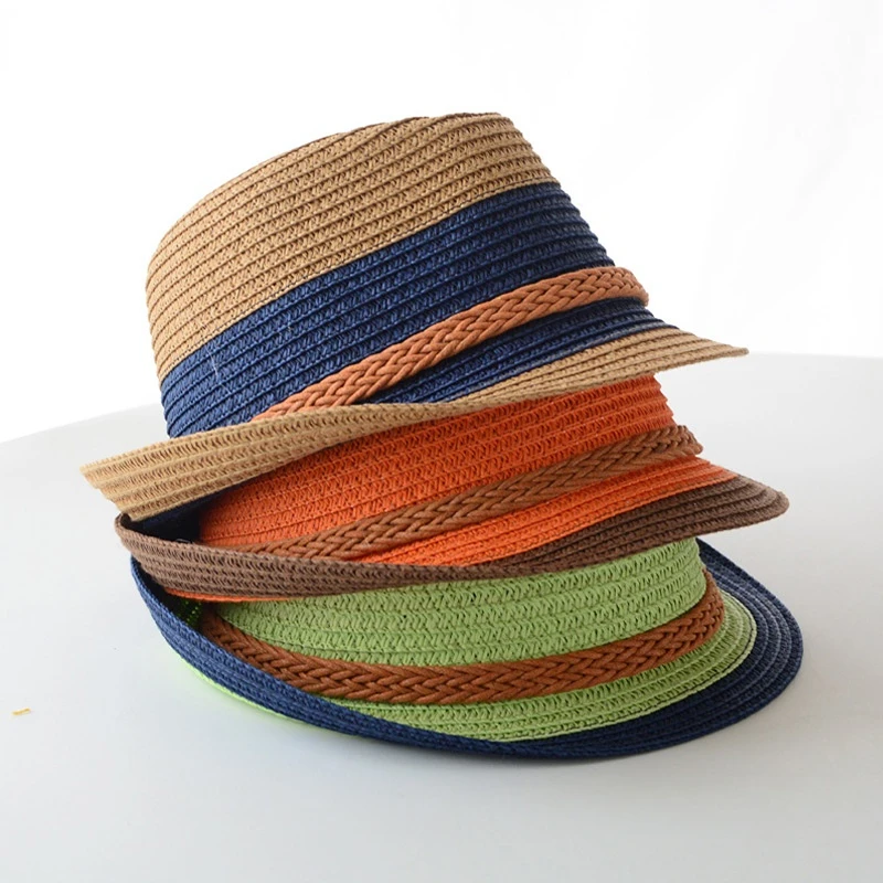 Panamanian straw - boy Jazz Jazz hat English style guy for a beach sun hat a cool hat woven for