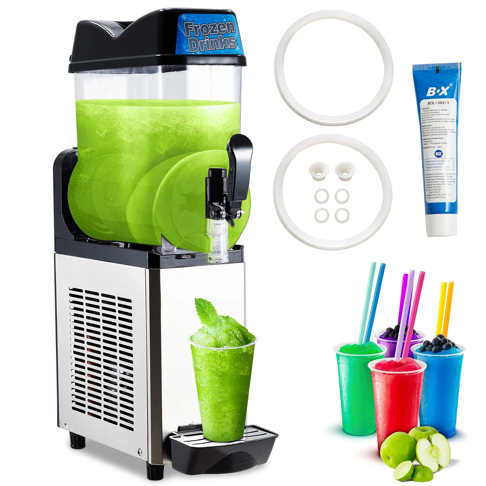 Commercial Slushy Machine 12L One Tank Tank Electric Automatic Slush Maker Machine Frozen Drink Snow Melting Machine 430W