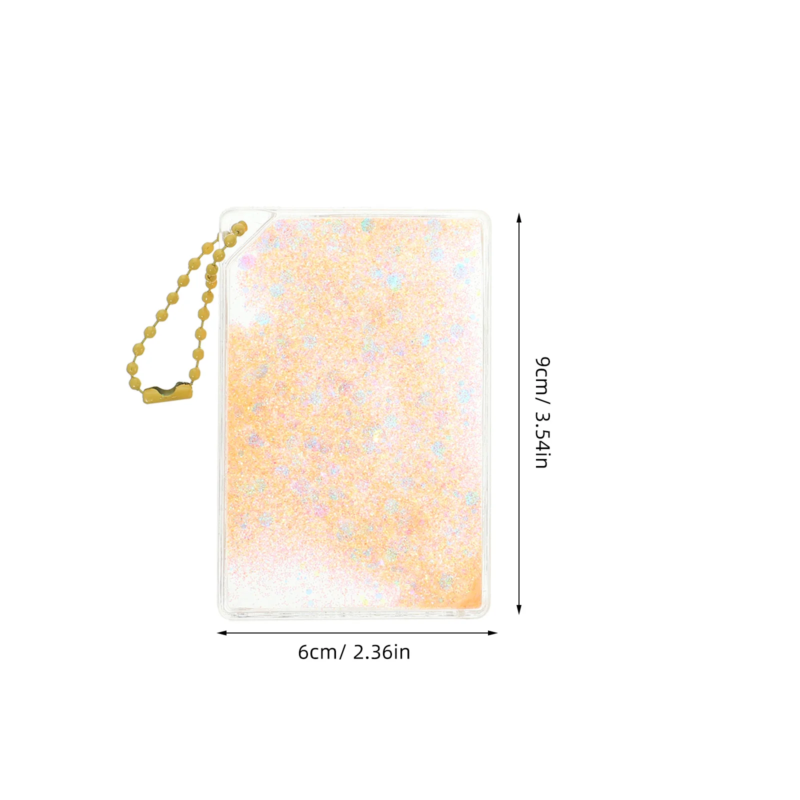 ที่ใส่การ์ดแบบทรายไหล 4 ชิ้น ที่ใส่โฟโต้การ์ดแบบมีกลิตเตอร์ ปกป้องการ์ดขนาดเล็ก ซองใส่การ์ดพกพา สำหรับบัตรประจำตัว บัตรเครดิต บัตรนักเรียน