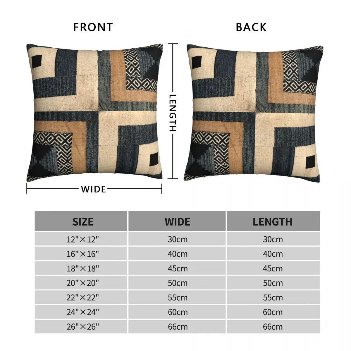 Antique African Textile Pillowcase Printed Fabric Cushion Cover Decorative Ancient Throw Pillow Case Cover Home Zipper 18\