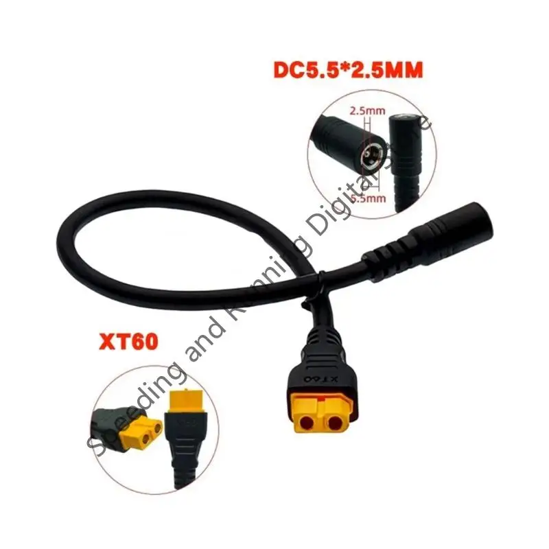 XT60 Plug Male Female Connector to DC5525 5.5mm*2.5mm Battery Charging Adapter Power Cable For Fly FPV Multirotor