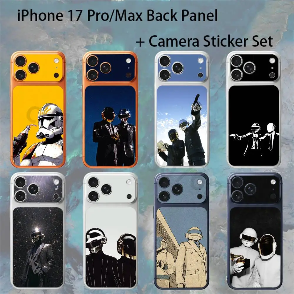 

Daft Punk For iPhone 17 Pro /Max Battry Back Cover with Camera Decal Skin Rear Protective Sticker Film
