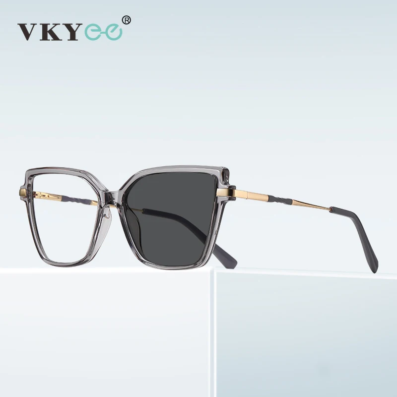 VKYEE Fashionable Versatile Butterfly Simple Design Women\'s Anti-blue Light Glasses Photochromic Can Be Customized Prescription