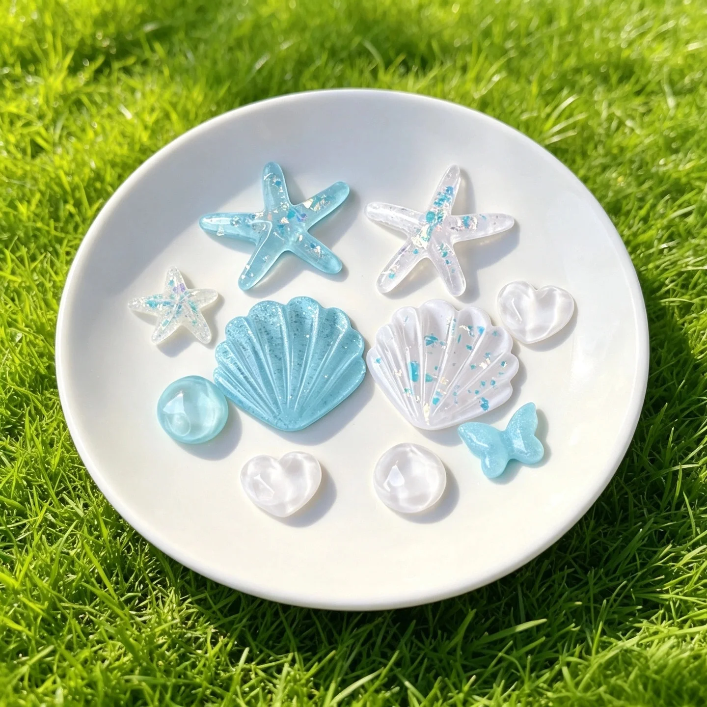 Ocean Shoe Charms Starfish Shell Heart PVC Buckles Removable DIY Decor For Clog Shoes Slides Sandals Summer Beach Ornament Gift