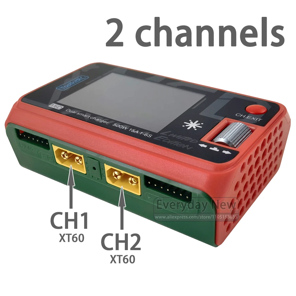 ToolkitRC Xmas M 6 D充電器クリスマス赤色インテリジェントDC 500 W 15 A 1-6 S IPSおもちゃ模型車リチウム電池ドローン航空機FPV充電設備LiPo LiHvプレゼント1 S 2 S 3 S 4 S 5 S 6 S XT 60インタフェース
