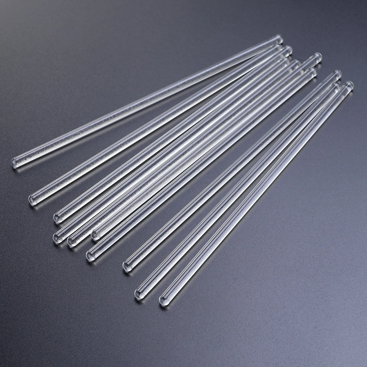 

10 Pcs Long Glass Stirring Rods Clear Harden Glass Sticks for stir Hot Cold Beverages Cocktails Drinks Mixtures