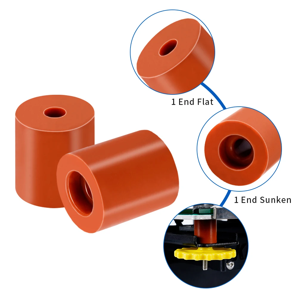 1/2set Hot Bed Leveling Column Silicone Solid Spacer For CR-10/ CR10S Ender-3 s1 pro kp3s pro v2 Heatbed 3D Printer Parts