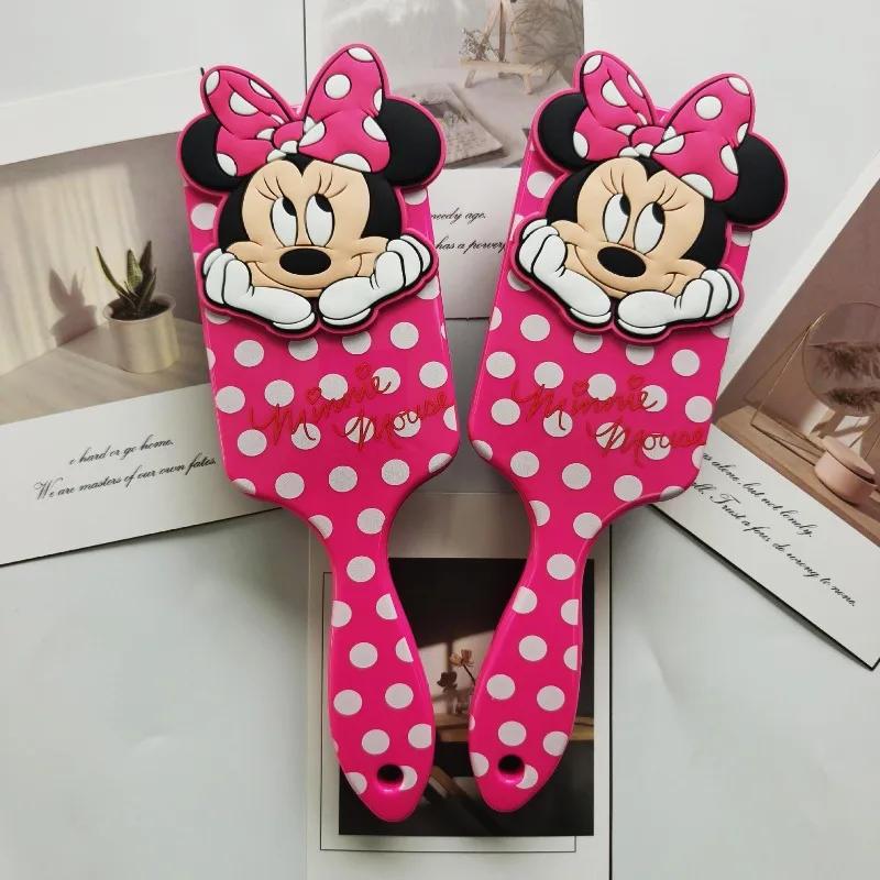 ディズニーミニーマウスエアクッションコーム漫画アニメフィギュアスポットマッサージコームヘアブラシ理髪ツールヘアケア女の子ギフト