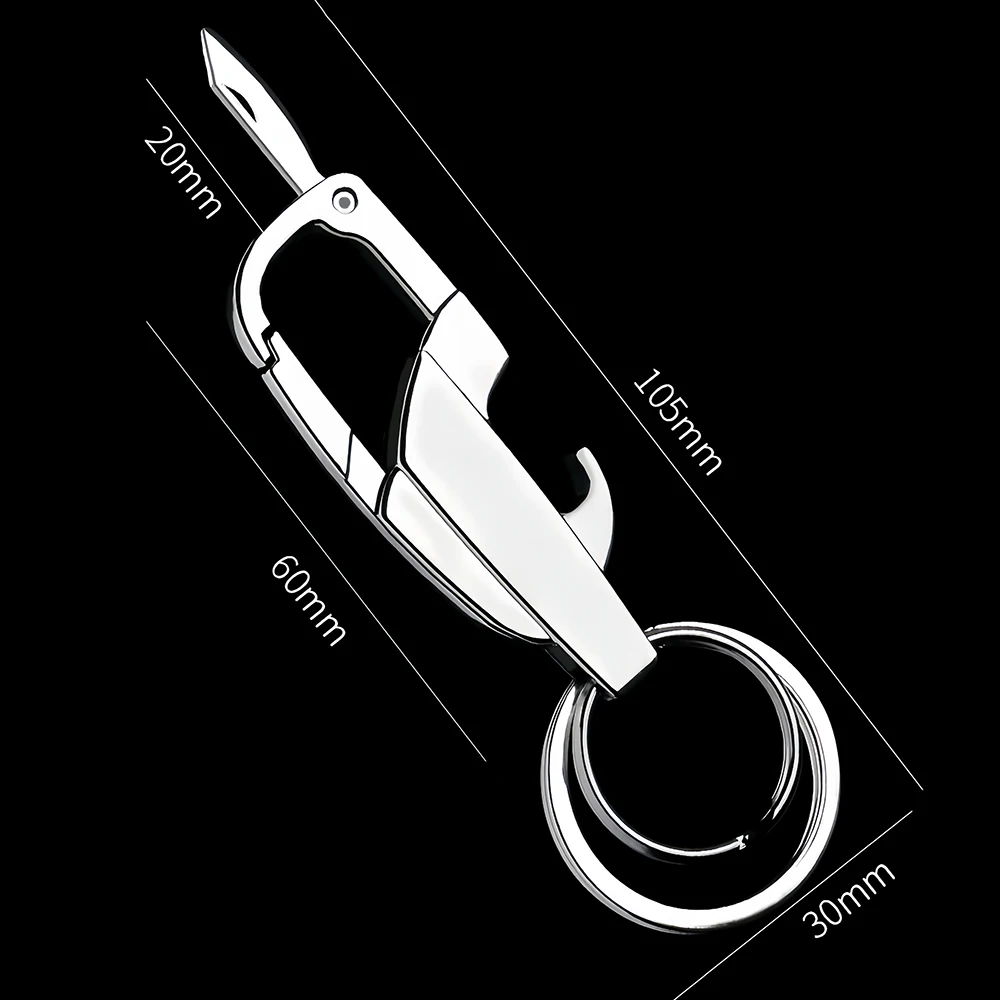 Mini Knife Keychain Foldable Anti-lost Key Chain Men\'s Keyring Multi-Functional Bottle Opener Car Key Holder Ring Accessories